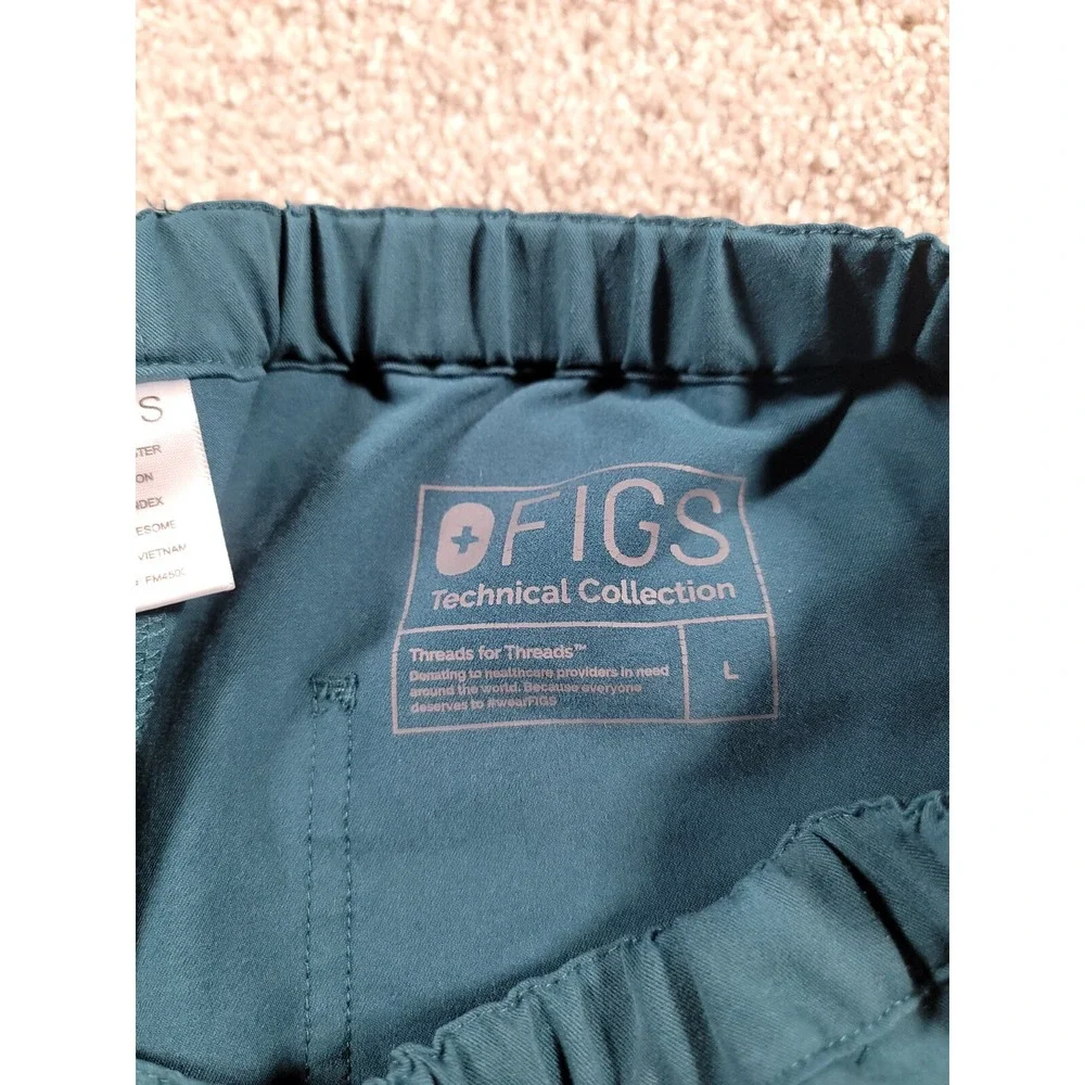FIGS Men's Pisco™ Basic Scrub Pants Teal Technical Collection FM4500 Large Nurse